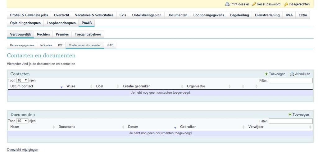 De consulent moet (een kopie) van dit document in ontvangst nemen en opladen bij contacten en documenten in