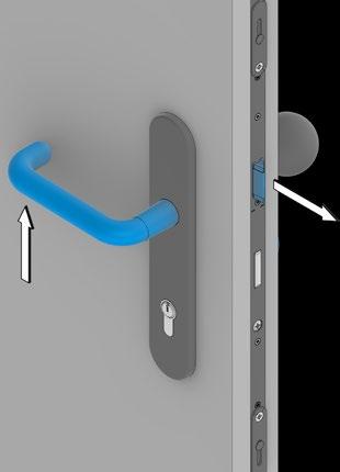 Indien een functietest wordt uitgevoerd bij een gesloten deur, kan het zeer moeilijk zijn de deur weer open te krijgen zonder schade aan te richten.
