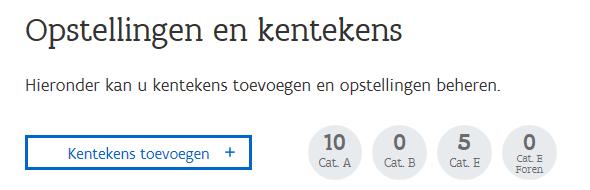 1. Eigenaar met speelhallen en cafés Aangifte 1 Opstellingen en kentekens