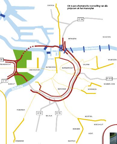 - Plan van de Vlaamse overheid - Doelstelling: duurzame oplossing voor de Antwerpse verkeersproblematiek - bestaat uit 16 projecten Drie doelstellingen: - bereikbaarheid stad en haven