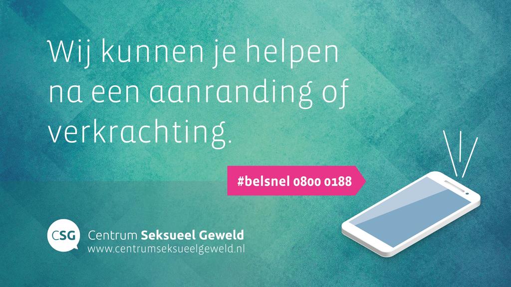 Jaarverslag 2017 Centrum Seksueel Geweld Utrecht Het landelijke telefoonnummer: 0800-0188 Op 18 januari 2016 werd het landelijke telefoonnummer van het Centrum Seksueel Geweld geactiveerd.