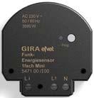 Gira enet SMART HOME Sensoren 28 Gira enet draadloze sensoren Installatieapparaten integreren en waarden meten Met de Gira enet draadloze energiesensoren kunnen gericht verbruikswaarden van