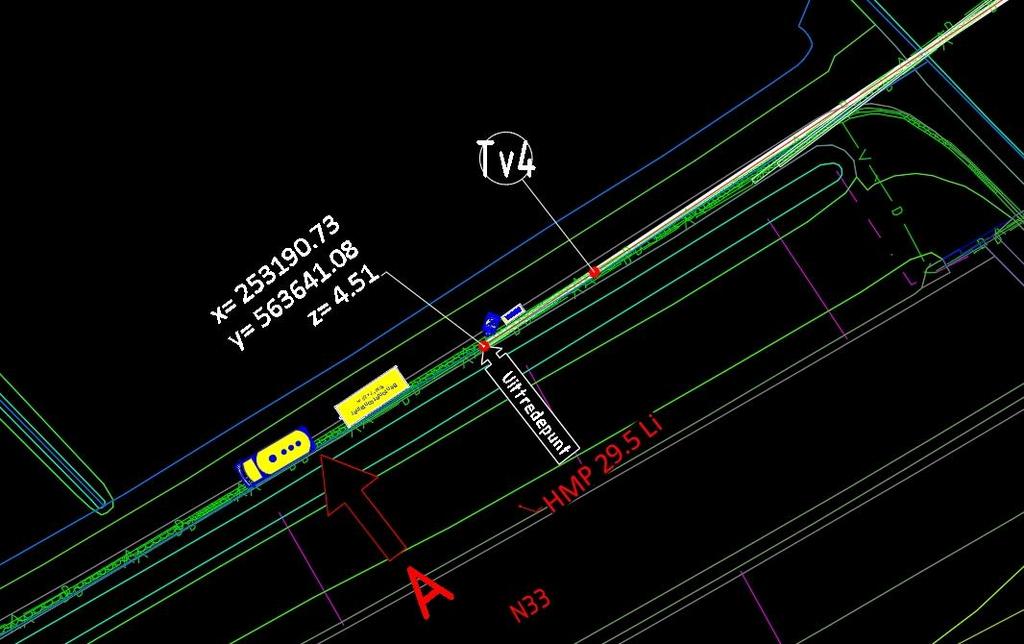 De verkeersmaatregelen dienen te worden uitgevoerd conform CROW 96-A/B. 7.5 INRICHTEN IN- EN UITTREDEPUNT Het intredepunt is gelegen naast de parallelbaan.