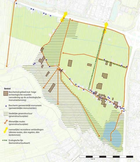 Het bouwt voort op de kenmerkende en waardevolle eigenschappen van het landschap, als de boerderijlinten en slagenverkaveling.