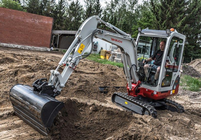 TAKEUCHI De TB219 beschikt over een flinke dosis kracht en met de COMPACT MAAR KRACHTIG, DE STERKSTE IN ZIJN KLASSE TAKEUCHI TB219 DE TB219 IS ONTWIKKELD VOOR HET GRONDWERK OP WERKTERREINEN MET