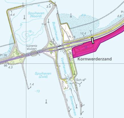 2.3 Het nieuwe land De eerste veertig jaar na aanleg van de Afsluitdijk grensde de dijk rond de voorhaven, met daarop de sluiswachterswoningen, direct aan het IJsselmeer.