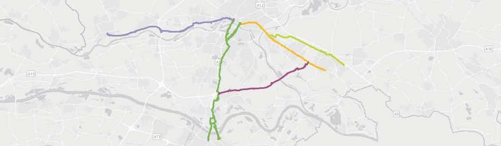 RijnWaalpad Onderdeel van ViA15 is een bestuurlijke overeenkomst loopt aan de A15. Bij de aansluiting Hengelder valt een scope.