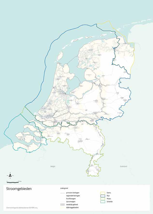 Kaart 1 Stroomgebieden Nederland Ontwerp