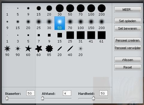 Je kan ook penselen zelf maken en bewaren of een keus maken