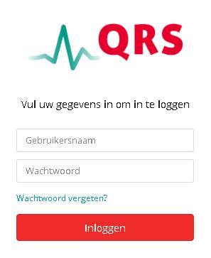 Inloggen Ga naar het bestelportaal om in te loggen via https://qrs.shop.nl. Direct verschijnt het login scherm op uw beeldscherm.