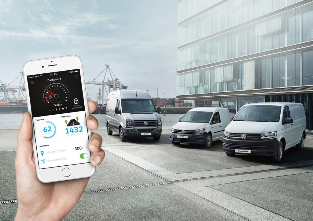 GRATIS Incl. 1 jaar ritregistratie Alleen tijdens de Vriendenprijs Weken is uw bus gratis connected met de Mijn Volkswagen bedrijfswagen app.