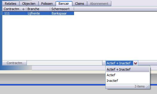 E-mail Koppel scherm: Selectiebox toegevoegd met "Actief + inactief", "Actief" en "Inactief" Net