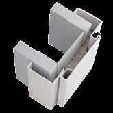 Productgegevens Hoek- en muuromvattende kozijnen voor 40 mm dikke deurbladen met opdek Standaardkozijnen geschikt voor inbouw, verzinkt met poedergrondlaag in lichtgrijs
