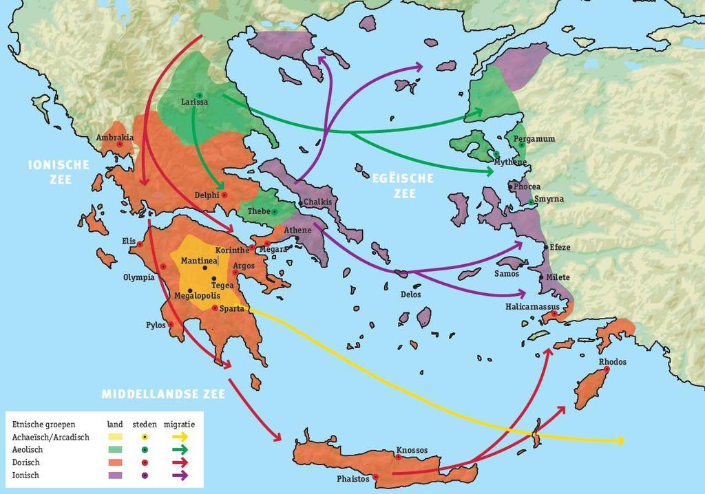 3) Ontstaan Helleense stadstaten 3. We sloten het vorige hoofdstuk af met de verovering van Hellas door de Myceners. Hun heerschappij zou echter van korte duur zijn.