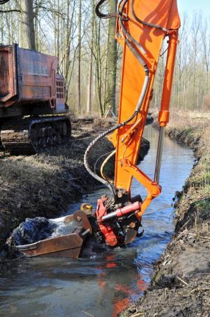 1. onderhoud van waterlopen slibruiming: enkel wanneer waterafvoer