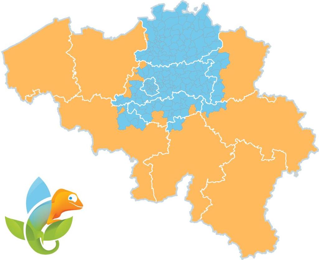 Betrokken zones en indicatieve kalender Belangrijkste betrokken zones : Vlaams- en Waals Brabant Brussels Hoofdstedelijk Gewest Provincie Antwerpen Planning beschikbaar op de gewestelijke websites of