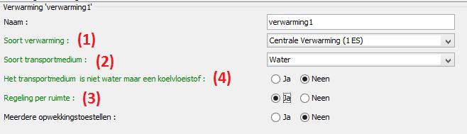 en/of koeling per ruimte gebeurt. Bijvoorbeeld een naregeling met een thermostaatkraan op een radiator zal het debiet door de vertrek- en retourleidingen van deze radiator beperken.