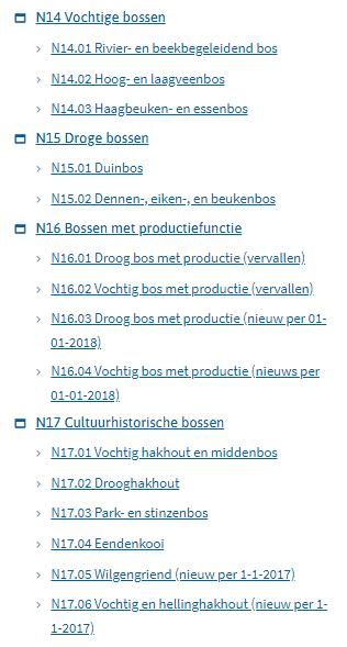 Verordening Ruimte - ruimte voor nieuw bos binnen NNB Kansen voor bos in nog in te richten NNB: - beheertypen bos (N14.01 t/m N 17.05, 1.122 ha) - beheertype rivier- en moeraslandschap (N01.03, 3.