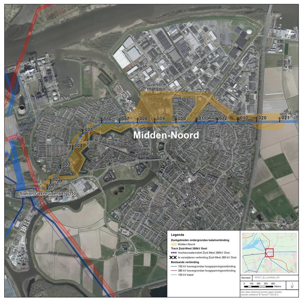 PAGINA 40 van 80 5.3 Variant Midden-Noord 5.3.1 Begrenzing Figuur 14: Begrenzing zoekgebied midden-noord Beschrijving zoekgebied Zoekgebied Midden-Noord verbindt de zoekgebieden Noord en Midden.