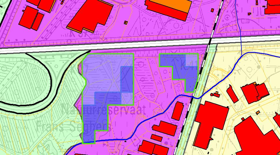 De afbakening blijft bijgevolg ongewijzigd. M Voorbeeld 2 - stap 1 en 2: P Figuur 16.