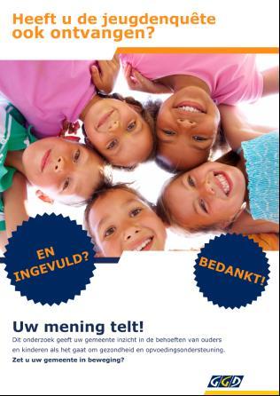 GGD 8 Jeugdenquête 0 t/m 11 jaar De GGD Hart voor Brabant heeft eind september een jeugdenquête verstuurd naar ruim 33.000 ouders van kinderen in de leeftijd van 0 t/m 11 jaar.
