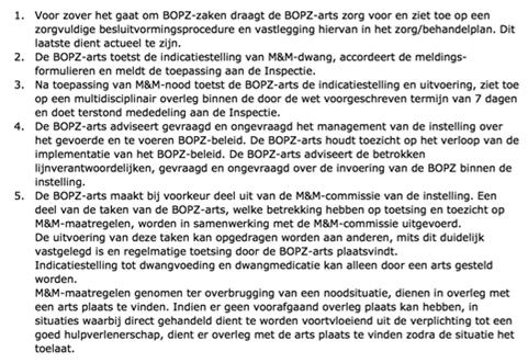 psychogeriatrische aandoening; Bopz-arts heeft diverse taken zodra een patiënt met