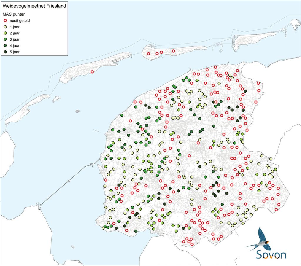 ANLb-monitoring weide- en akkervogels Friesland, verslag 217 Figuur 3.