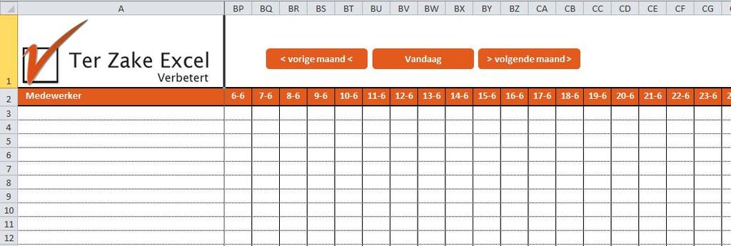 7. Beschikbaarheid In het werkblad beschikbaarheid wordt een overzicht gegeven per medewerker hoeveel uur deze beschikbaar is. Dit overzicht wordt automatisch gevuld op basis van de andere werkbladen.