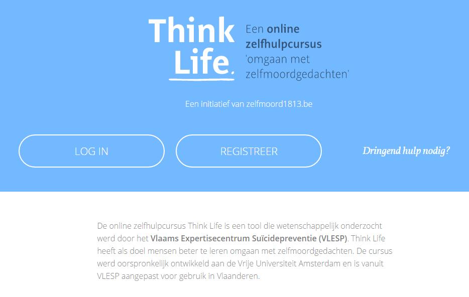 E-learning (4) http://thinklife.zelfmoord1813.be/ P.