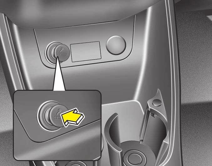 Kenmerken van uw auto OVERIGE VOORZIENINGEN WAARSCHUWING - Houd de aansteker niet ingedrukt omdat daardoor oververhitting kan ontstaan.
