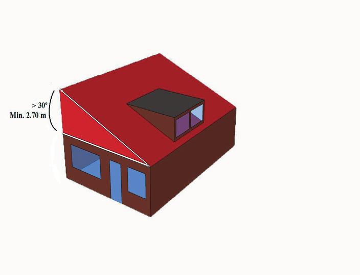 Zadeldak met hellingshoek > 35 De algemene criteria voor dakkapellen zijn hier van toepassing. Hiervoor gelden dus geen aanvullende criteria.