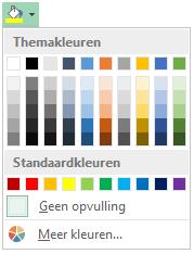Excel 2016 Basis Pagina 64 van 87 Bij het item Kleur kiest u een kleur voor de rand. Bij het item Stijl kiest u de gewenste lijnstijl.