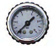 7 Manometers Manometers Gegarandeerd zuiver. De manometers zijn vervaardigd volgens DIN-16005, DIN-16007, DIN-16255, oppervlakte DIN ISO 1302-3.