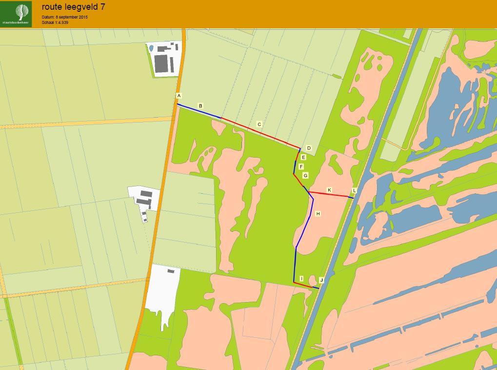 Bureau Meervelt Quickscan en PB Wandelpad Leegveld, 2015 1.3 Voorgenomen ontwikkeling Het tracé van het aan te leggen wandelpad is in onderstaande tekening weergegeven.