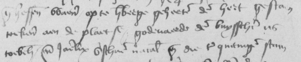 SR20-122-1433 Godev(aer)t de Buysscher tekeren cal(engierde) van naerderscapen alsulken 12 s(chellingen) 6 d(enaris) groten erfl(ic) Brabants als Denijs Wouters gecocht heeft jeghen