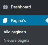 Inhoudsopgave: WordPress Dashboard Korte uitleg van de menu's en instellingen Dashboard Naar websitemenu Pagina's websitepagina's aanmaken, wijzigen en beheren Weergave menu's aanmaken, customizer