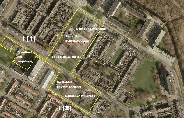 Begrenzing plangebied Het plangebied is als volgt begrensd (vanaf het meest noordelijke deel met de klok mee): - Trekvogelweg - Ibisstraat - Wiekslag - Oostelijke perceelsgrens school de Windroos -