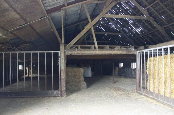 Vrijstaande schuur: De vrijstaande schuur is aan de achterzijde van de boerderij gelegen en opgetrokken uit