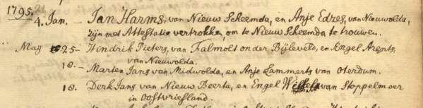 - Jacob Tjakkes Meijer, Milicien, geboren te Scheemda rond 1809, overleden te Hardenberg, gem. Finsterwolde op maandag 27 januari 1845, ongeveer 36 jaar oud.