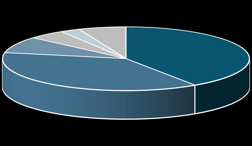 Industrieel komt voor het grootste deel van schilderwerkzaamheden (78%) en 10% komt van glaszetten.