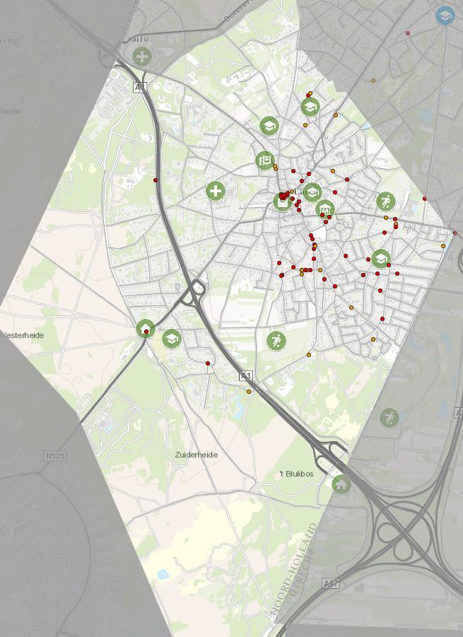 4. 7 V oetgangers Het meest genoemde knelpunt met betrekking tot de voetganger is dat deze te weinig ruimte krijgt in Laren.