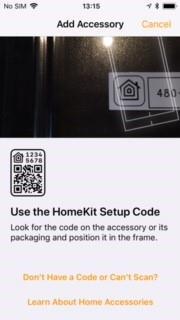 - Stap 4 : Scan de Homekit code van het Hue
