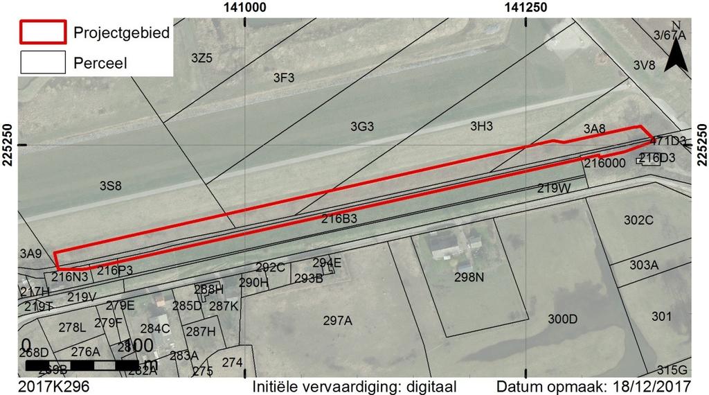 Fig. 1. Situering op het kadaster van de zone ten noordoosten van Ouden Doel (GDI-Vlaanderen 2017a).