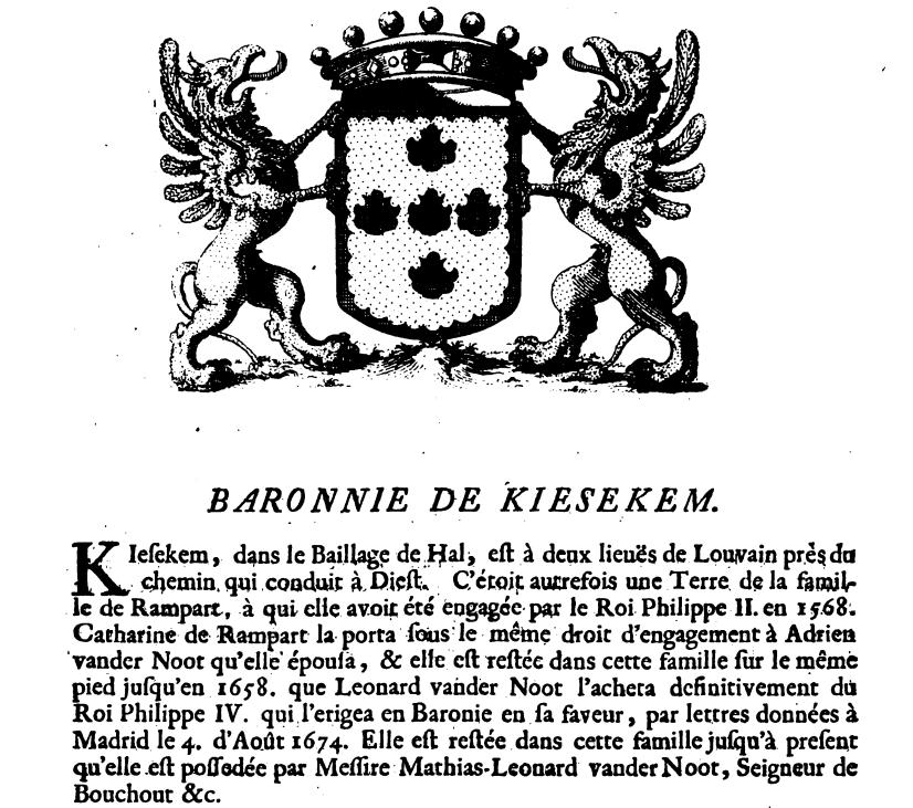 De baronnen van Kieseghem Wapenschild In een eerder documentje op de website - Een wapenschild in de kerk van Kiezegem - werd er al op gewezen