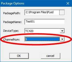 DeviceType zo laten zoals het staat ChannelNum: de 4 aanpassen naar 5 want de TC420 heeft 5 kanalen