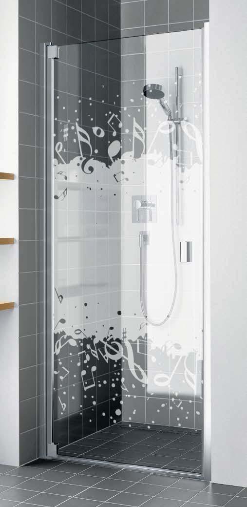 GEZANDSTRAALD DECOR Individueel decor Voor de vormgeving van uw douchescherm bieden wij u 18 hoogwaardige gezandstraalde grafische
