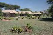 camp beschikt over 13 grote safari tenten, opgezet in de schaduw van acacia