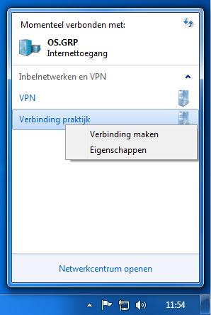 VPN verbinding zijn nu geconfigureerd. Druk op Sluiten.