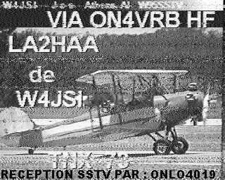 net) Vous trouverez encore plus d info SSTV sur mon website SSTV: www.qsl.net/on4vt Enkele SSTV-beelden van ONL04019 (vervolg) Nog veel SSTV- en FAX-frustraties van Winfried-ON7BW.