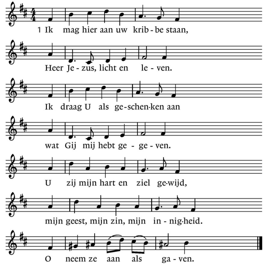 Gesprek Harp: Andante uit Sonate VI van Philippe-Jacques Meyer (1737-1819) Evangelielezing: Lucas 2: 1 7 (NBG 1951) En het geschiedde in die dagen, dat er een bevel uitging vanwege keizer Augustus,